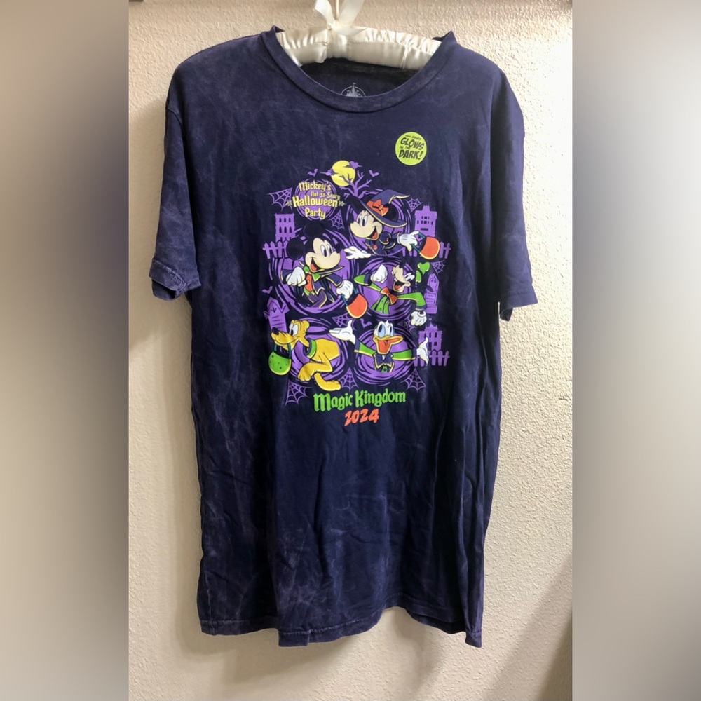 Disney Magic Kingdom 2024 Halloween Tee - Dark Blue and Purple